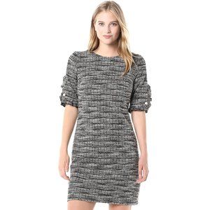 NEW! Karl Lagerfeld Paris Ruffle Pearl Trim Sleeve Dress- Size 4
